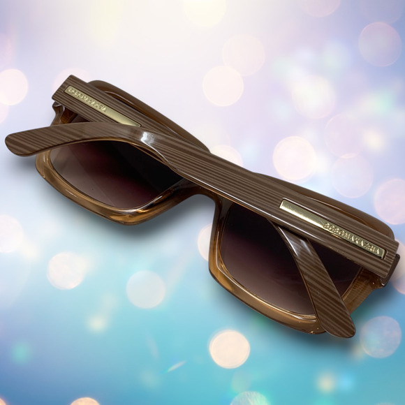 Vintage Y2K BCBGMAXAZRIA B832 Oversized Square Fade Stripe Sunglasses 53-21-140 main image 6